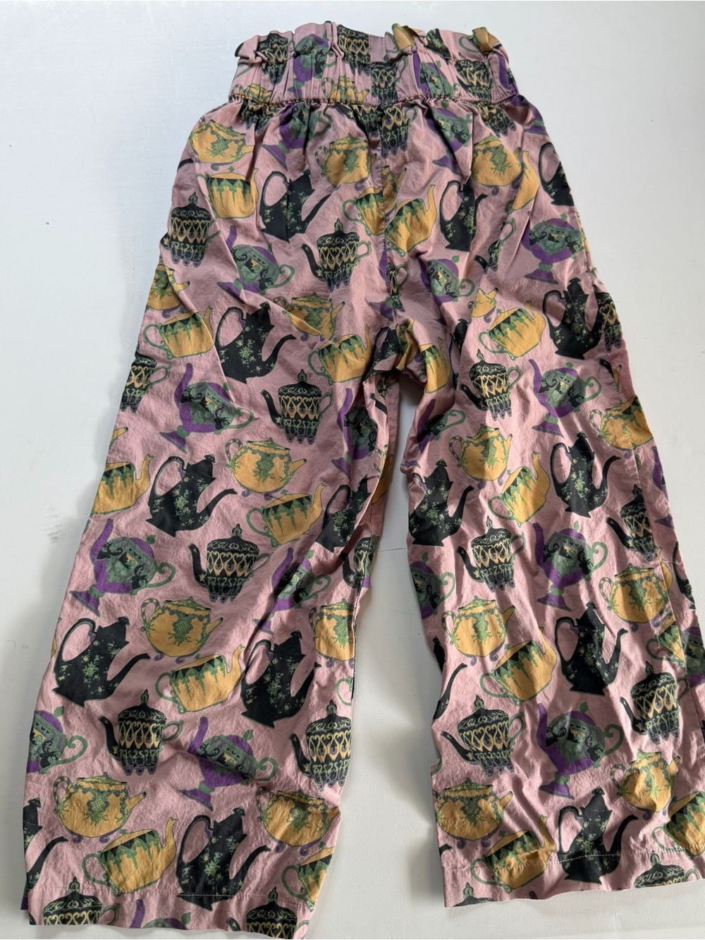 Kate Quinn Pink Teapot Print Pants